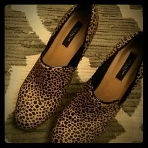 Cheetah pony hair pumps